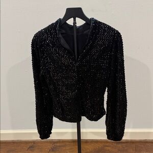 Sanctuary Black Sequin Blazer